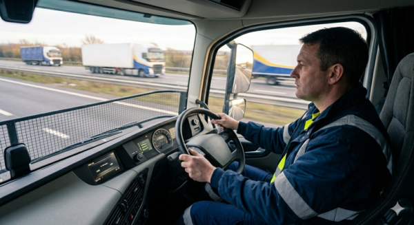 Motorista de frota ao volante — prevenção de acidentes para motoristas de frota