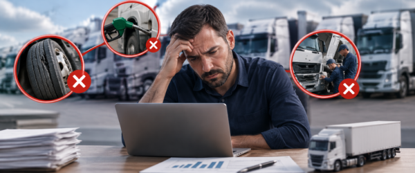 Gestor analisando dados para tomada de decisão na gestão de frota